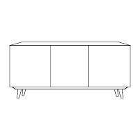 Buffet de salle à manger Buffet bas en bois